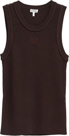Loewe Tanktop met geborduurd logo - Bruin