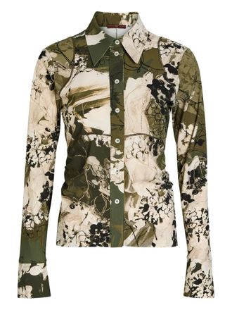 High Slide printed shirt - Green