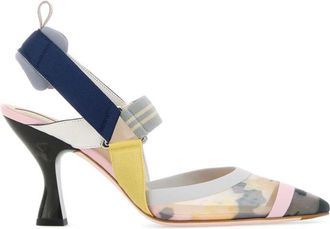 Fendi Multi Color Slingback Pumps