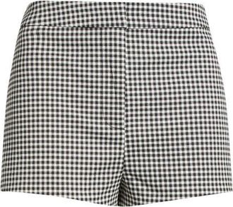 ASTR the Label Valerie Gingham Stretch Cotton Micro Shorts in Black Gingham at Nordstrom, Size X-Small