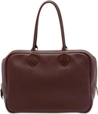 Herm&egrave;s Pre-owned Plume 32 Bag - Dames - Vintage Handtas - Bruin - ONE Size - Leer - Vintage