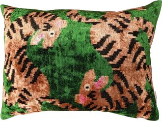 Les-Ottomans Coj&iacute;n de Terciopelo de Seda (un solo lado)