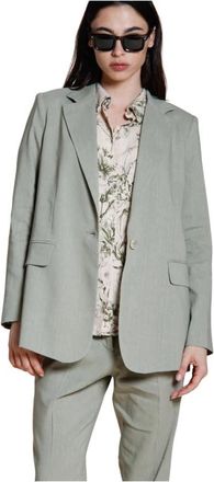 Mason's Irene Blazer - Dames - Blazers - Groen - L - Leer - Jassen