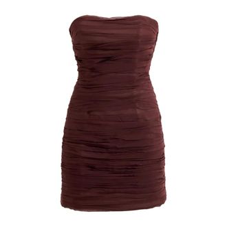 Raquel Diniz Dames, Jurken, Bruin, Maat: M Chiffon