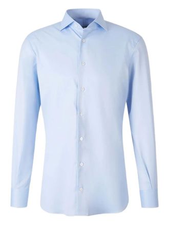 Atelier Munro Buttoned Ribbed Dress Shirt - men - Cotton - 44 - Blue