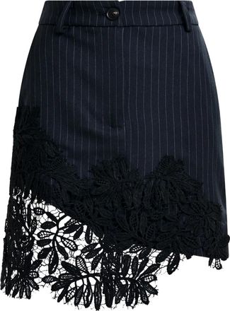 Essentiel Gonna asimmetrica gessata - Blu