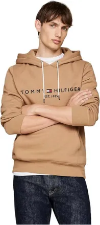 Tommy Hilfiger Hoodies, male, Brown, Size: 2XL Hoodie Sweatshirt