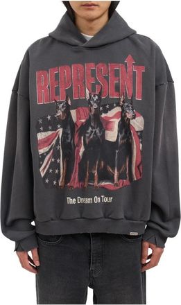 Represent Felpa Dream On Tour con Cappuccio - Heren - Hoodies - Grijs - S - Hoodies & sweatvesten