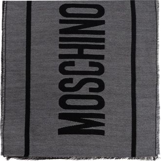 Moschino Sjaal met logo - unisex - Wintersjaals - Grijs - ONE Size - Accessoires