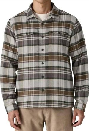 Patagonia Fjord Flannel Shirt In Blizzard: Salt Grey