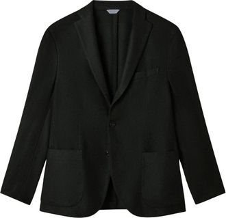 Boglioli Garment Dyed Wool Herringbone K-Jacket - Heren - Jassen - Groen - Maat: XL Wol