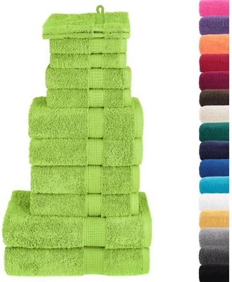 vidaXL Juego De Toallas Premium Solund 12 Unidades Verde 600 Gsm Vidaxl