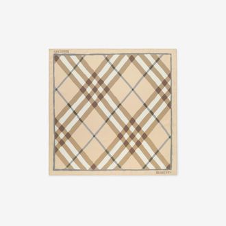 Burberry Watercolour Check Silk Scarf