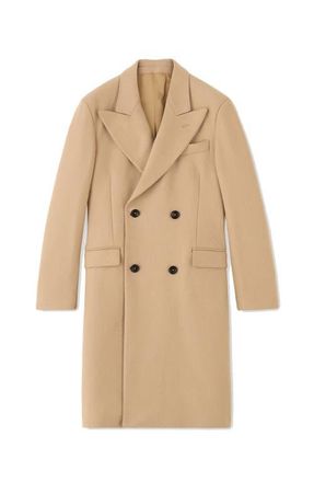 Fortela Ernesto Double-Breasted Wool Coat in Camel at Nordstrom, Size 52 Eu