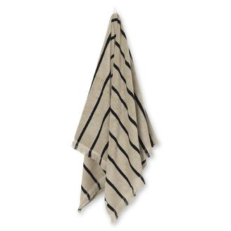 Ferm Living Alee Badetuch, 70 x 140 cm, sand / black