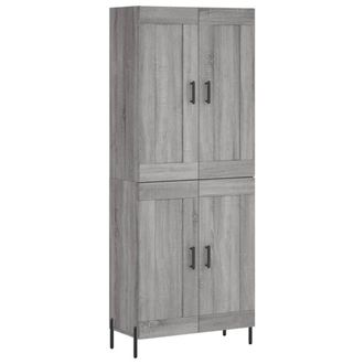 Berkfield Home Highboard Grey Sonoma 69.5x34x180 cm Engineered Wood