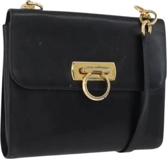 Ferragamo Pre-owned Leren Schoudertas - Dames - Vintage Schoudertas - Zwart - ONE Size - Leer - Vintage