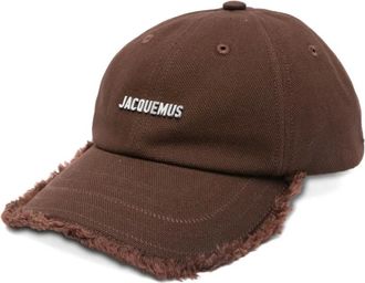 Jacquemus Artichaut frayed-brim baseball cap - unisex - Cotton - 60 - Brown