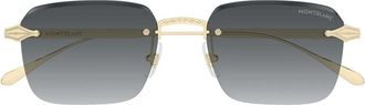 Montblanc Zonnebrillen - unisex - Zonnebrillen - Geel - 54 MM - Accessoires