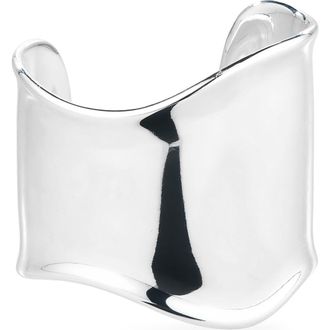 Madewell Sculpted Large Wide Cuff Bracelet in Warm Silver at Nordstrom Rack