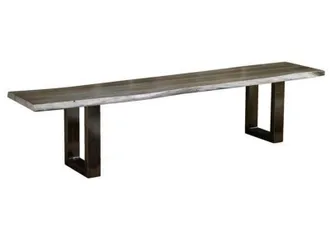 Massivmoebel24 Freeform 0307 Panca In Legno Di Sheesham - Laccato / Smoked Oak 160x38x45