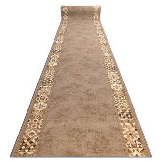 RugsX Rugsx - Alfombra De Pasillo Con Refuerzo De Goma Murcia Azulejos De Lisboa, Marco, Antideslizante Beige 100cm Beige 100x1000 Cm