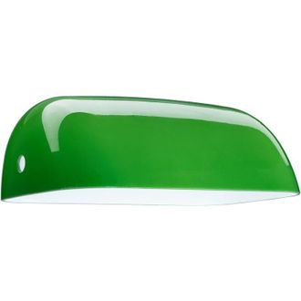 Relaxdays Relaxdays Lamp Shade for the Table, Glass, Replacement Lampshade, Banker, Retro Look, HxWxD: 7.5 x 22.5 x 13.5 cm, Green