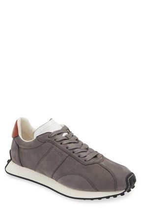 Tod's T Vintage Leather Sneaker in Grigio Mouse/Bianco/Bruciato at Nordstrom, Size 10.5Us