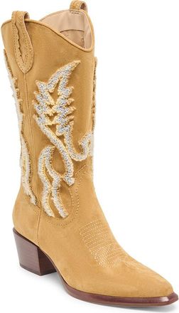 Dolce Vita Vila Cowboy Boot in Caramel Suede at Nordstrom Rack, Size 8.5