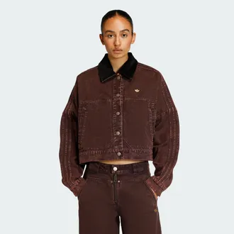 adidas Womens adidas CANVAS TRACKTOP Jacket