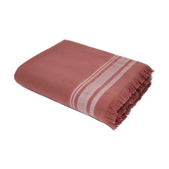 Febronie Fouta toalla xxl algod&oacute;n 180x200 terracotta / greige