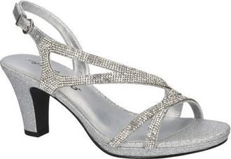 Easy Street Radiant Slingback Sandal in Silver Glitter-Stones at Nordstrom, Size 6.5