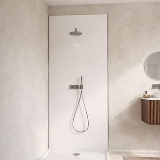 Aurlane Panel Mural Aluminio Blanco 100x250 Cm - Wallit