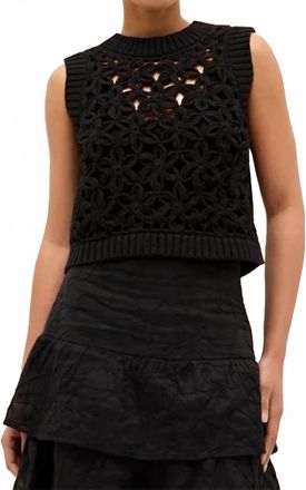 Marie Oliver Thea Shell Sleeveless Top In Black
