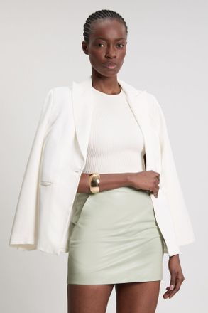 Karen Millen Womens Forever Leather Mini Skirt - Mint - Size 12 UK