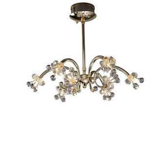 Netlighting Octavia Pendant 9 Light G4 French GoldCrystal NOT LEDCFL Compatible in Gold