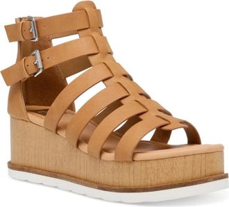 Dolce Vita Breva Fisherman Womens Brown Buckle Platform Sandals ZOGG3394