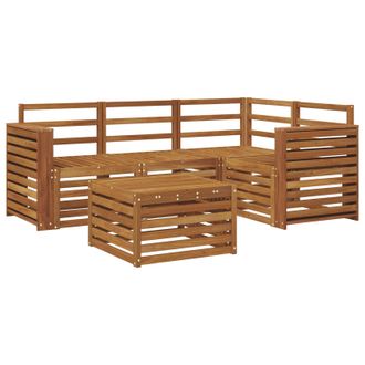 vidaXL Conjunto De Sof&aacute;s De Exterior 5 Pcs Natural Vidaxl