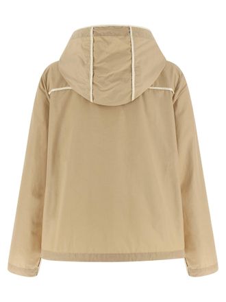 Moncler Womens Beige Polyester Shell Jacket Clothing