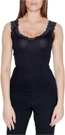 Vero Moda Vero Moda, Tops, Dames, Zwart, S, Zwarte Viscose Tanktop Lente/Zomer