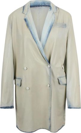 Diesel Fluid X-Ray Effect Denim Blazer - Dames - Mantel - Wit - XS - Denim - Jassen