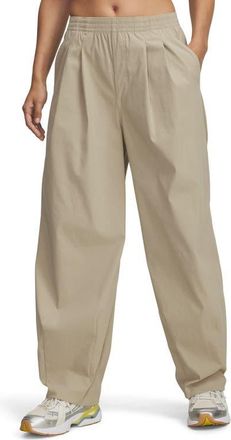 Under Armour Unstoppable Pleated Pants in City Khaki //Black at Nordstrom, Size Xx-Large