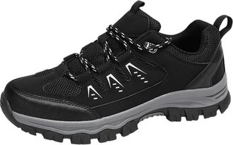 Generic Mens Gym Trainers - Fashion Low Top Trekking Adventure Sneakers for Men Outdoor Walking Running Hiking Shoes Black