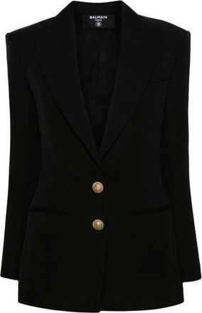 Balmain Blazers, female, Black, Size: 2XS Black SK Jacket for Men
