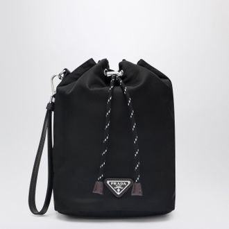 Prada Speedrock pouch in black Re-Nylon and leather