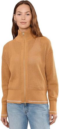 Varley Ina Zip Through Knit Womens Sweater Apple Cinnamon : XXS, Cotton