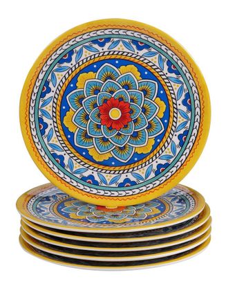 Certified International Set Of 6 Melamine Portofino Salad Plates