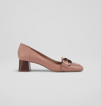 L.k. Bennett Womens Felicia Closed Courts, Light Rose - Pink Leather - Size UK 6