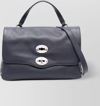 Zanellato leather stud-embellished grained shoulder bag