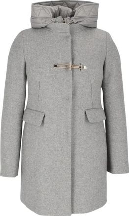 Fay Toggle Coat DB Front Nylon - Dames - Mantel - Grijs - XL - Nylon - Jassen
